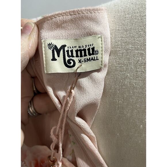 Show Me Your MuMu Floral Blush Meadow Emily Maxi Dress Gown Wedding Sm New USA - Picture 6 of 14